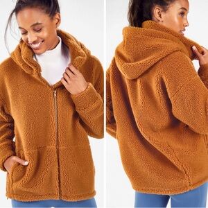 Fabletics Warm Brown Teddy Jacket